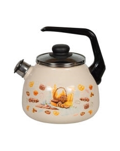 Чайник со свистком СтальЭмаль Хлеб 4с209я Стальэмаль
