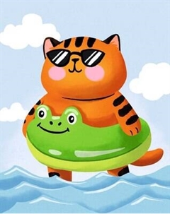 Набор алмазной вышивки Феникс+ Кот на море / 70796 Feniks