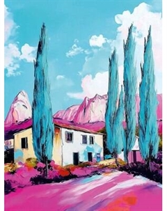 Набор алмазной вышивки Феникс+ Дом в кипарисах / 70812 Feniks