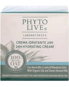 Крем для лица Phyto Live Увлажняющий 24ч с молочком сладкого миндаля и органическим овсом Phyto live
