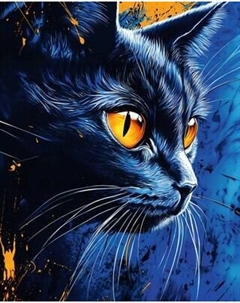 Набор алмазной вышивки Феникс+ Синий кот / 70862 Feniks