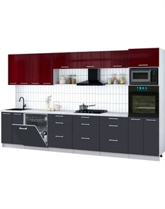 Кухонный гарнитур Интерлиния Мила Gloss 3.6-ПМ1-2