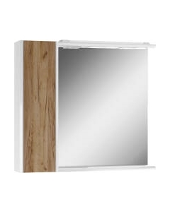 Шкаф с зеркалом для ванной Домино Uno 80