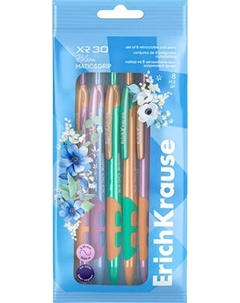 Набор шариковых ручек Erich Krause XR-30 Matic&Grip Pastel Bloom / 63684 Erich krause