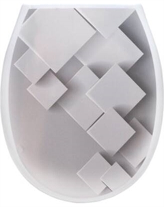 Сиденье для унитаза Еврокомфорт Океан Lux Белый квадрат с детской накладкой 003736