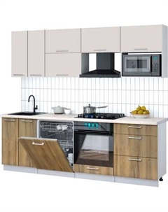 Кухонный гарнитур Интерлиния Мила Gloss 2.4-ПМ2