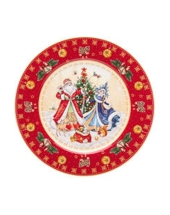 Тарелка столовая обеденная Lefard Дед Мороз и Снегурочка / 85-1717