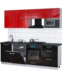 Кухонный гарнитур Интерлиния Мила Gloss 2.3-ПМ2