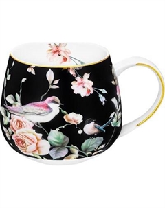 Кружка Elan Gallery Певчие птички на черном / 730832 Elan gallery