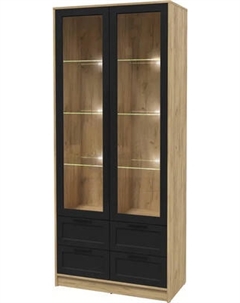 Шкаф с витриной Интерлиния Концепт Тренд КТ-ШВ2 с подсветкой