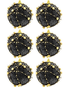 Набор шаров новогодних Elan Gallery Черный с золотом / 970157 Elan gallery