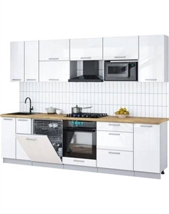 Кухонный гарнитур Интерлиния Мила Gloss 2.8-ПМ2