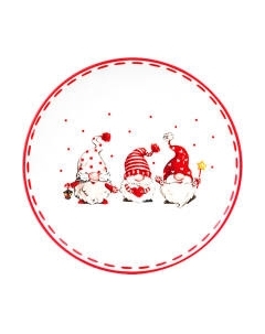 Тарелка столовая обеденная Elan Gallery Веселые гномики / 540614 Elan gallery