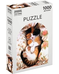 Пазл Три совы Спящий котик / ПК1000_54678