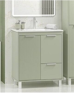Тумба с умывальником Brevita Risacca Pistachio 70 / RIS-06070-0842Я+B-OND070-01