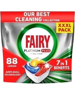 Капсулы для посудомоечных машин Fairy Platinum Plus Лимон