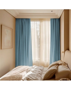 Комплект штор Волшебная ночь Бархатный Блэкаут 200x270см / 930792