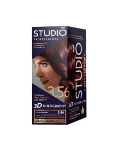 Крем-краска для волос Studio Professional 3D Holography 3.56 Studio professional