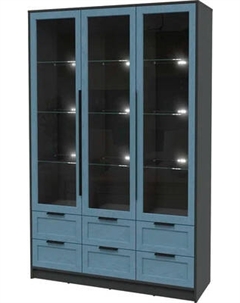 Шкаф с витриной Интерлиния Концепт Тренд КТ-ШВ3 с подсветкой