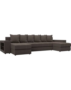 Диван П-образный Лига Диванов Дубай полки слева / 122543L Лига диванов