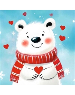 Набор алмазной вышивки Феникс+ Мишка в шарфике / 70833 Feniks