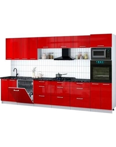 Кухонный гарнитур Интерлиния Мила Gloss 3.6-ПМ1-2