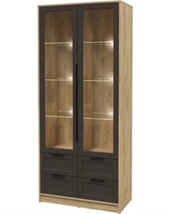 Шкаф с витриной Интерлиния Концепт Тренд КТ-ШВ2 с подсветкой