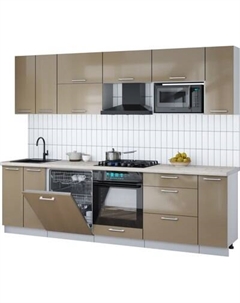 Кухонный гарнитур Интерлиния Мила Gloss 2.7-ПМ2