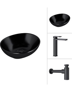 Умывальник со смесителем Lauter 21652-A + Cascade 21СК0655BS с сифоном 21635B