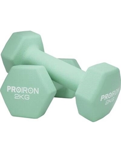 Набор гантелей Proiron Неопреновые гексагональные по 2кг / Г2020НГ