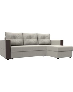 Диван угловой Лига Диванов Валенсия Лайт правый / 125970 Лига диванов
