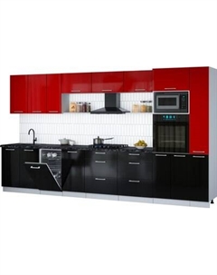 Кухонный гарнитур Интерлиния Мила Gloss 3.8-ПМ3