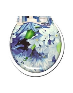 Сиденье для унитаза Еврокомфорт Цветы 103-311-01В29
