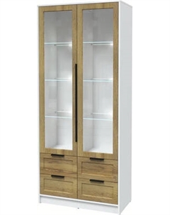 Шкаф с витриной Интерлиния Концепт Тренд КТ-ШВ2 с подсветкой