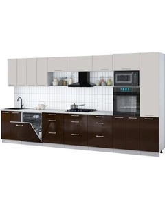 Кухонный гарнитур Интерлиния Мила Gloss 4.0-ПМ1