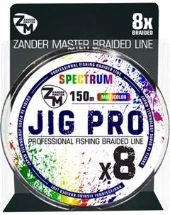 Леска плетеная ZanderMaster JIG PRO 8x0.27мм Multicolor / 31791 Zandermaster