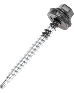 Саморез Kranz Кровельный 4.8х50 RAL 7024 / 1205-4850-3