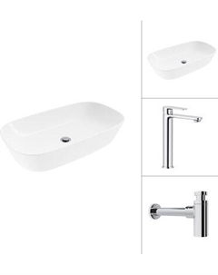 Умывальник со смесителем Lauter 21393-70 + Moon 21СK81691C с сифоном 21635CH