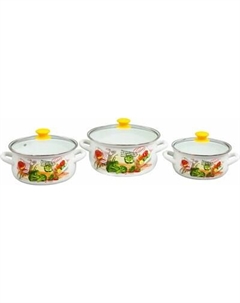 Набор кастрюль КМЗ Брокколи-Экстра / 61904 Кмз