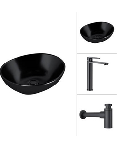 Умывальник со смесителем Lauter 21652-A + Moon 21СК8691BS с сифоном 21635B