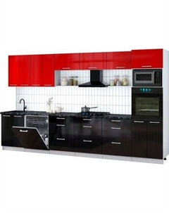 Кухонный гарнитур Интерлиния Мила Gloss 3.6-ПМ1-2