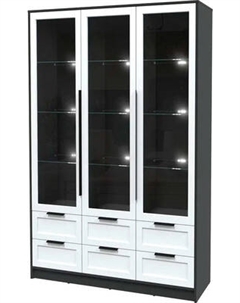 Шкаф с витриной Интерлиния Концепт Тренд КТ-ШВ3 с подсветкой
