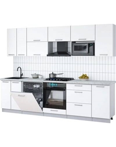 Кухонный гарнитур Интерлиния Мила Gloss 2.8-ПМ2