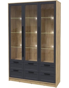 Шкаф с витриной Интерлиния Концепт Тренд КТ-ШВ3 с подсветкой