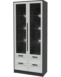 Шкаф с витриной Интерлиния Концепт Тренд КТ-ШВ2 с подсветкой