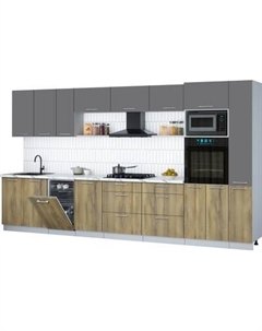 Кухонный гарнитур Интерлиния Мила Gloss 3.8-ПМ3
