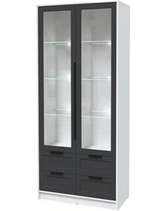 Шкаф с витриной Интерлиния Концепт Тренд КТ-ШВ2 с подсветкой