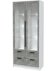 Шкаф с витриной Интерлиния Концепт Тренд КТ-ШВ2 с подсветкой