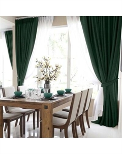 Комплект штор Волшебная ночь Рогожка с подхватами 165x270 / 791108