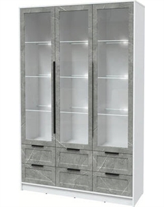 Шкаф с витриной Интерлиния Концепт Тренд КТ-ШВ3 с подсветкой